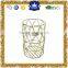 Iron wire golden cylindrical Candle Holder lantern
