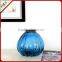 Unique design mouth blown dark blue pumpkin shaped art murano glass vase