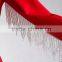 J--00103 red long sleeve muslim evening dress customized tassles o neck evening gown