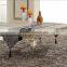 B2168 Stainless steel frame coffee table with white marble top