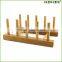 Multi-Function Bamboo Plate Holder Stand Dish Drying Rack for Plate, Cup, Books,Bowls/Homex_Factory