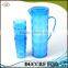 NBRSC set of 5 pcs plastic ps cold water jug drinking water kettle tea pot water jug with cups