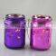 butterfly design mirror glass jar factory supply