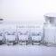 classic Glass water jug 1500ml color printing glass jug and 6pcs 250ml cup set