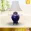 Dark blue ceramic ginger jar table lamp