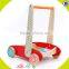 2017 wholesale preschool wooden baby walker with blocks new design colorful wooden baby walker with blocks W16E073