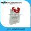 Environmental flexo printing blockbottom soft loop handle bag for shopping
