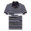 Raidyboer Men' s100%cotton polo shirt with button and placket striped polo t shirt