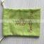 customized classical green color gragrance dust drawstring bag with logo golden