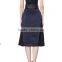 2015 autumn garment direct manufacturer latest fashion unigue design European Style lady long pleated skirt