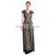 Maxnegio sexy black long lace wrap maxi evening dress for women