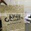 White Kraft Paper Bags printed with logo with twisted paper handles