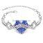Custom best friend bracelet 2016 newset best friend bracelet high end crystal heart bracelet for Thanksgiving Day's gift