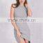 Elegant gray sleeveless knitted casual dress Women evening party sexy bodycon dress Girls Summer short dress