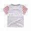 2016 Trending Products Children Stripe Tshirts with Cartoon Pattern