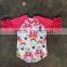 One-piece baby reglan t shirt wholesale bulk clothing cotton/spandx mixed ruffle clothes kids shirt