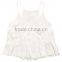 2016 Guangzhou Shandao Brand Name Bulk Wholesale Women Sexy Spaghetti Strap Loose White Chiffon Custom Crop Top