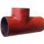 Ceramic lined composite pipe tee