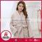 100% cotton fashion long sleeve comfortable bathrobe