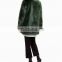 Fashion Outwear Green Faux Fur Winter Coat Women