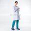 Unisex White Polyester Cotton Lab Coat