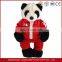 YK Custom Cute Stuffed Panda Red Plush Panda Toy