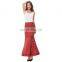 Belle Poque Women Vintage Retro Victorian Style Ruffled Jacquard Fishtail Mermaid Long Red Maxi Skirt BP000204-2