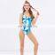 high waisted One-Piece pattern printed swimsuit women