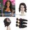 wholesale hair distributors 100% virgin remy brazilian hair 360 lace frontal with bundle