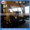 Hydraulic trailer mounted water well drilling rig