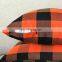 Classic Orange and black buffalo check plaid pillow cover  home decorative pillowcase