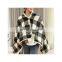 Wholesale 2019 New Design Japan Plaid Scarf Winter Sherpa Shawl