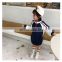 Girls' baby dress autumn style children's skirt wholesale western style mid-length coat girls college style sweater dress
