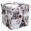 Customized moden foldable ottoman for storage hot sale colorful leather footstool lounge bench ottoman