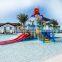 Customized Amusement Water Park Commercial Water Slide Palm Tree  Water House