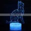 Wholesale factory customized bedroom 3d led night light lamp with touch controller