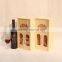 Accept OEM Burnt Stamp Logo Wooden Wine 2 Bottle Box
