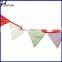 Christmas Decor Cotton Fabric Bunting Double Sided Banner 12 Flags PL043