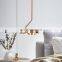 Modern Simple Golden Chandelier Long Pendant Light Living Room Decor Luxury Chandeliers