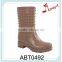 Beautiful hedgehog shoes woman knee high platform wellington rain boots
