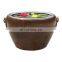 Glazed antique large ceramic porcelain plant pot for home decor