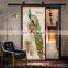Aluminum Alloy Barn Sliding Door Customized Balcony Bathroom Glass