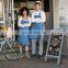 Freestanding Wooden Menu Display Sign 40*20inch Sturdy Sandwich Board A Frame Restaurant Message Board