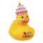 New Design Unique Yellow Duck Floating Weighted Captain Rubber Toy Bath Duck