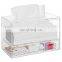 Hot Selling Bathroom Acrylic Face Towel Tissue Cotton Swab Box Storage Organizer