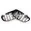 For BMW Grille F10 Racing Grill glossy black double slat line car bumper mesh grill for 5 series F10 F18 M5 2010-2017
