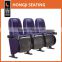 3 seater theatre cinema chair with plastic armrest and suport in seat and back HJ9402