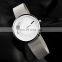 WOMAGE 8876 Simple Unisex Quartz Watch Connects Family Mesh Stainless Steel Strap Couple Watch