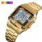 SKMEI 1381 water proof military army casual sport wrist watches men square mens digital watch stainless steel