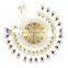 2022 Hot Custom LOGO Size Vintage Iron Creative 3D Gold Peacock Wall Clocks Non Ticking Mute Silent Wall Decoration Home Decor